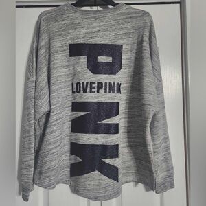 PINK Victoria's Secret Black, White and Gray Sweatshirt and Sweatpants